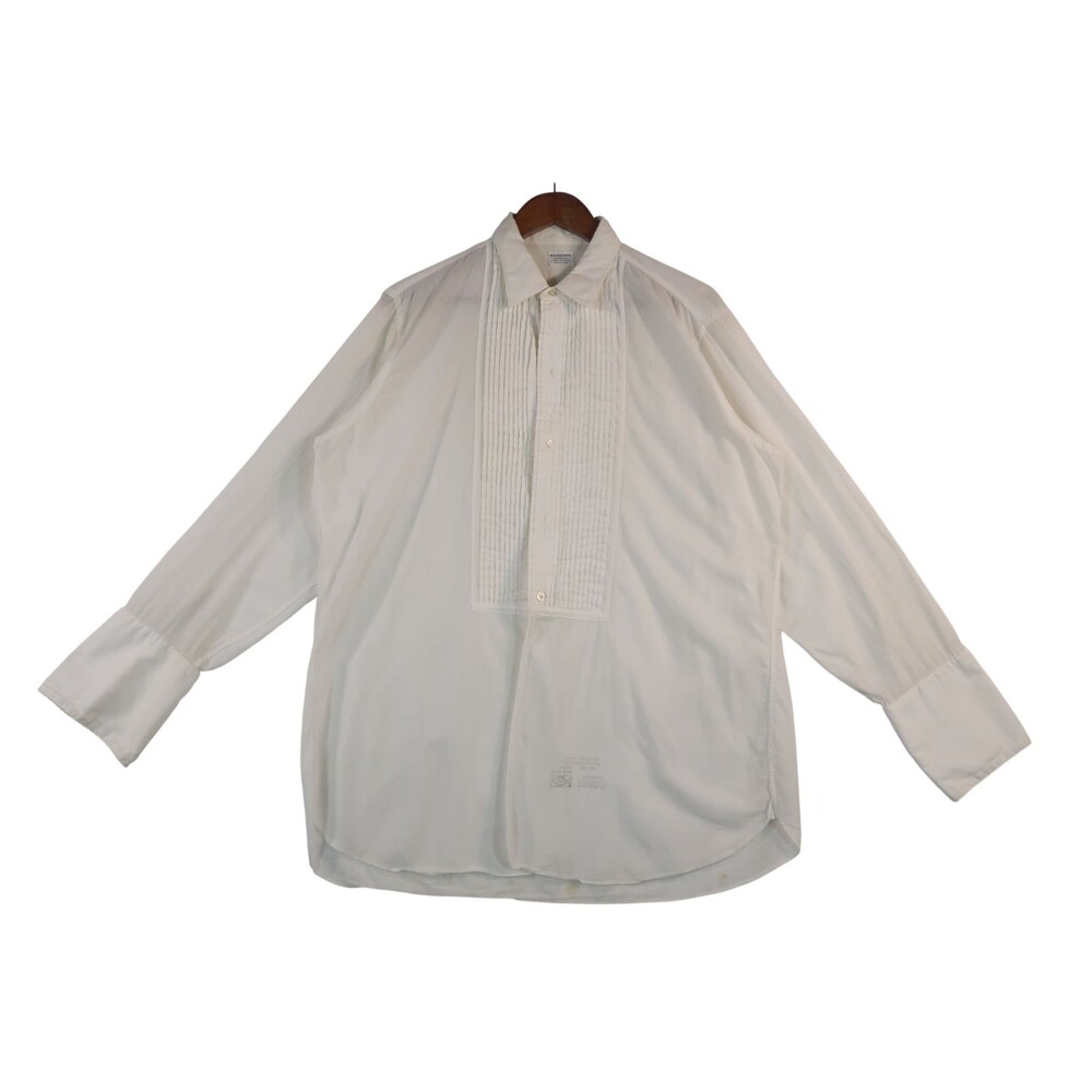 True Vintage Arrow Nassau Mitoga Tuxedo Shirt 50's Sanfordized Ruffle White 16